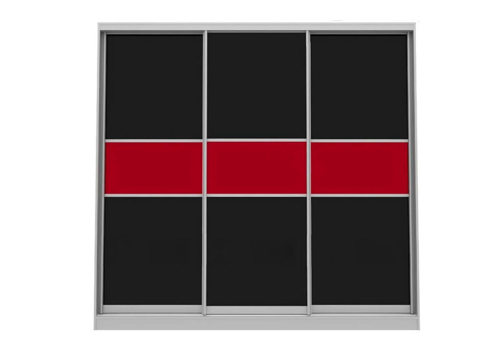 Шкаф-купе встроенный цветное стекло-2