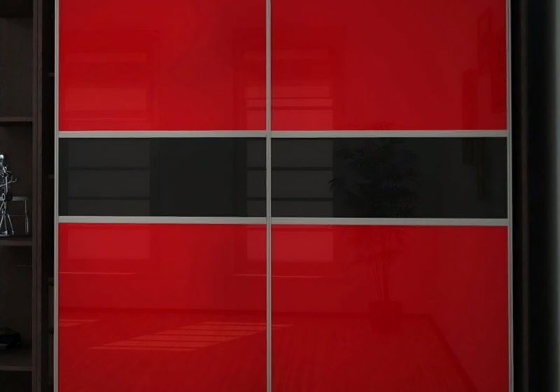 Шкаф-купе 2-х дверный Мираж стекло цветное